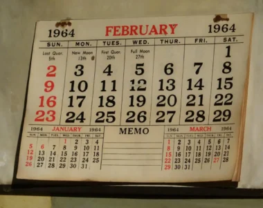 IWQ vintage calendar 1964